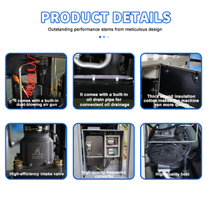 Zakf máy nén quay 30 HP 40 HP máy nén 40kw 37Kw 160Kw 250Kw 55 kW 132Kw 7.5KW Máy nén khí trục vít - Product Image 5