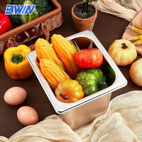 1/4 Grote Volume Vierkante Roestvrijstalen Gn Pannen Verschillende Maten Buffet Stoomtafel Pan Voor Restaurant Gebruik Hotel Food Gn Supply