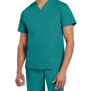 Anti-Pilling Active Hospital Staff Arbeits kleidung Peelings Uniformen Unisex V-Ausschnitt Top Scrubs Nurse Scrub Medical