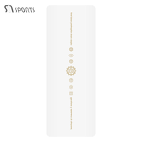 Tapis de yoga de luxe en caoutchouc PU extra épais 5 mm, haute qualité, écologique, antidérapant, avec logo personnalisé et couleur privée pour usage domestique et en salle de sport