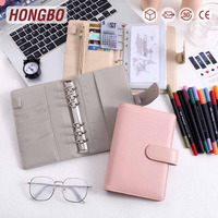 Hongbo Best Branded Budget Binder Porte-documents 6-Argent-Anneaux A6 Lézard Texturé En Cuir Gaufré Enveloppe Spirale Carte Cadeaux