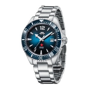 Beijing Zheng He's Treasure Ship Watch Radial Blue Reloj de acero inoxidable Automático Mecánico Hombre de negocios Reloj para hombres Calendario - Product Image 4