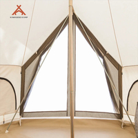 Tente de réception de luxe Kawagebo Kamp (KK) 16,4' en forme de yurt avec cheminée, en coton, pour glamping et pique-nique