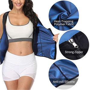 Camiseta sin mangas con cremallera para mujer, chaleco térmico para quemar el sudor y el sudor activado - Product Image 2