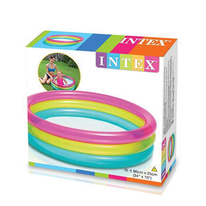 Intex 57104 piscines hors sol pour enfants <span class=keywords><strong>piscine</strong></span> fluorescente à trois anneaux <span class=keywords><strong>piscine</strong></span> gonflable ronde arc-en-ciel pour bébé - Product Image 6