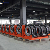 Soudeuse hydraulique à 4 pinces pour tuyaux, machine de soudage par fusion bout à bout HDPE à vis, machine de fusion à chaud avec affichage numérique et chauffage intégré