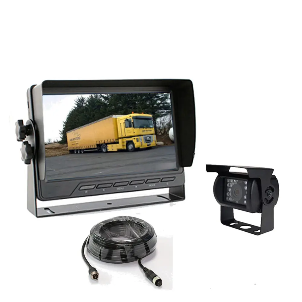 トラック7インチスクリーンバスナイトビジョン車両モニター反転カメラ1080p高品質自動車電子モニターミラー