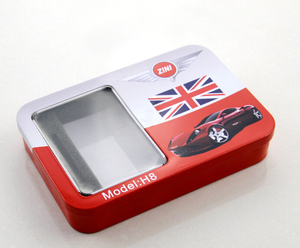 Tùy chỉnh hình chữ nhật hình dạng hộp thiếc thẻ kinh doanh trò chơi mini xếp chồng <span class=keywords><strong>tin</strong></span> với trong suốt - Product Image 2