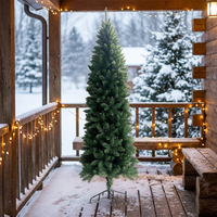 Sapin de Noël d'intérieur en PVC personnalisable avec sommet pointu, 1,80 m, décoration de fêtes pour la maison, la salle à manger et l'angle douillet