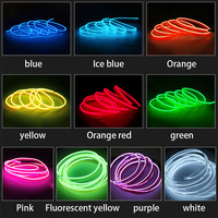 Bandes de lampes décoratives d'intérieur de voiture, lampe d'ambiance, lumière froide, tableau de bord décoratif, Console, Auto LED, lumières d'ambiance, 1/3/5M