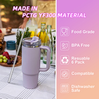 Paille à boire en plastique transparent réutilisable, sans BPA, respectueuse de l'environnement, pour gobelet Stanley de 30 oz