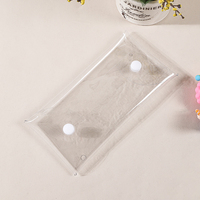 Pochette transparente personnalisée en TPU avec fermeture à bouton, pour blind box, porte-clés, poupées, figurines et rangement de pièces de monnaie