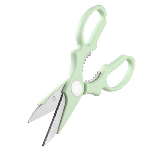 Tijeras de cocina de acero inoxidable, 8,1 pulgadas, verdes, resistentes, multifuncionales, para uso doméstico, cortador de nueces, cortador de huesos de pollo - Product Image 2