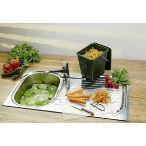 ROTHO Compost Timer Greenline 10L Kitchen Waste <b>Bin</b> With Lid For Organic Recycling - Product Image 1