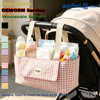 Sac Organisateur de Poussette Imperméable Portable pour Bébé, Sac à Couches de Voyage Pliable Écologique, Caddie de Poussette Personnalisable en Gros avec Logo