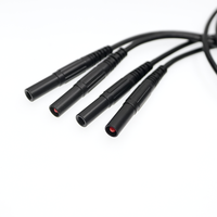Câble d'extension mâle-femelle à fiche banane 4 mm, isolation PVC, conducteur en cuivre 0,75 mm, 600 V, 12 A, 100 cm, non blindé, pour instrumentation