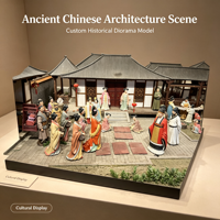 Modèle de diorama personnalisé d'une scène de rue chinoise ancienne