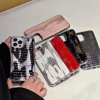 Top pour Iphone Mobile Couverture de Téléphone Portable Crocodile Artificiel Pu Cuir Placage Téléphone Cas