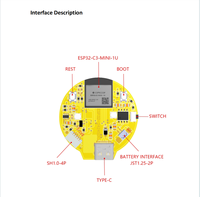 1,28 Zoll ESP32-C3 Kreisförmiges Display 240x240 IPS LCD Touchscreen TFT LCM Modul WIFI Entwicklungsboard