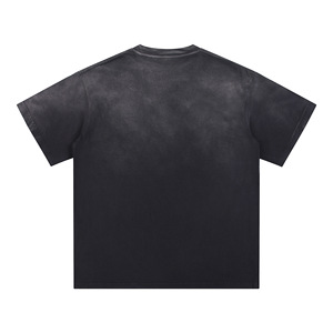 T-<span class=keywords><strong>shirt</strong></span> vintage décontracté à col rond et coupe ample pour <span class=keywords><strong>femme</strong></span>, délavé à l'acide, tendance été, manches courtes - Product Image 3