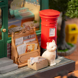 Robotime Rolife Assembled <strong>Toys</strong> Wooden 3D Puzzles DS037 Century <strong>Post</strong> <strong>Office</strong> Model Kit DIY Miniature House - Product Image 4