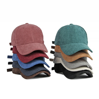 Gorra de béisbol de pana Unisex gorra ajustable sombrero Polo deporte Casual sólido Otoño Invierno gorra para el sol deportes logotipo personalizado