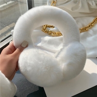 Cache-oreilles d'hiver en fourrure de lapin Rex fantaisie pour filles, vente en gros, cache-oreilles en vraie fourrure de lapin Rex, chauds, pliables, pour femmes