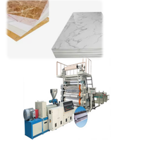 Ligne de production de plaques en PVC à vis simple pour panneaux en pierre de marbre, pour la décoration de fonds et la fabrication de matériaux plastiques, avec moteur haute performance