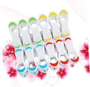 18pcs/bag <b>Plastic</b> Clothes Clip 7.0cm Colored Heavy Duty Clothes Pegs Spring Not Rusty Powerful Living Room Clothes Drying - Product Image 2