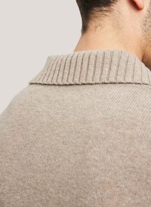 Suéter de Punto para Hombre, Nuevo Modelo de Invierno, Personalizado, Manga Larga, Color Sólido, Cuello Camisero, Venta al Por Mayor - Product Image 5