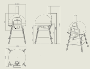 Guangzhou, buen precio bajo, venta de nuevos materiales, quemador de Gas italiano, <span class=keywords><strong>horno</strong></span> de pizza de leña giratorio eléctrico giratorio - Product Image 2