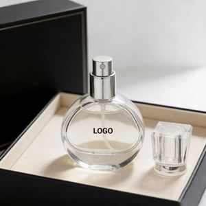 Factory Direct Flat Round Glass Perfume Split <b>Bottles</b> Travel Portable Refillable <b>Mist</b> Spray <b>Bottles</b> for Cosmetics Low MOQ Custom - Product Image 4