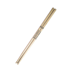 Baguettes de batterie en peau de mouton 5A couleur chêne naturel avec embout cylindrique, fabriquées à l'identique - Product Image 1