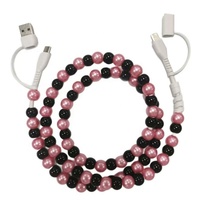 Cordons de recharge rapide 4-en-1 en perles acryliques, couleurs variées, les plus vendus, pour téléphones – Nouveauté en promotion