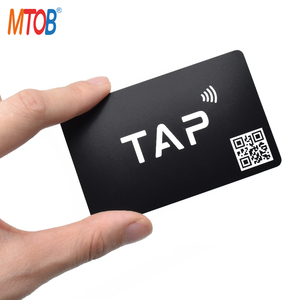 ISO14443A <span class=keywords><strong>Code</strong></span> QR personnalisé imprimé carte RFID noir mat carte NFC noir mat carte NFC mat - Product Image 5