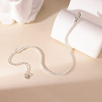 Bracelet Ciel Étoilé en Acier Inoxydable Plaqué Argent, Design Simple et Élégant, Étanche et Inaltérable pour Femme TGSL4338