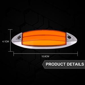 Feux <span class=keywords><strong>de</strong></span> circulation latéraux avec diode LED 12V/24V <span class=keywords><strong>Orange</strong></span> blanc rouge vert bleu pour remorque et camion - Product Image 1