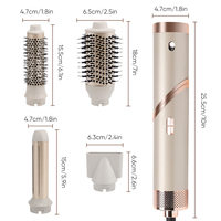 Salon 2 en 1 Lisseur de cheveux Sèche-cheveux ionique Diffuseur Ion négatif Coiffeur à cheveux Haute vitesse 5 en 1 Boucleur professionnel