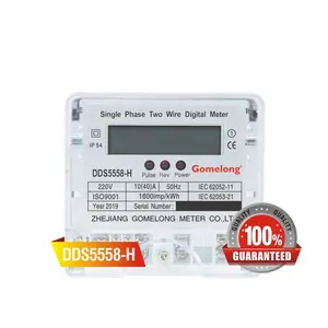 GOMELONG electric sub meter 230v 5 60 a dds5558 cheap price wall mounted single phase ac active meter