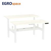Bureau de travail ergonomique électrique réglable en hauteur EGROspace Double Side Furniture Dual Motor, avec double moteur