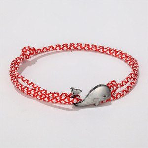 2025 Nueva Venta caliente ballena encanto náutico cadena pulsera ballena ancla pulsera - Product Image 5
