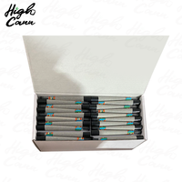 HighCann 1g 2g King Size Tubes en papier pré-roulés en pâte de bois avec support en verre transparent et embout autocollant personnalisé