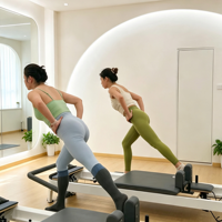 Reformer de Pilates en aluminium blanc de haute qualité, couleur personnalisable, pour usage domestique et professionnel en studio de Pilates