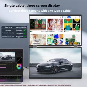 Nouvel écran double pliable 15,6 pouces IPS LED FHD 60Hz 16:9 100% sRGB pour <span class=keywords><strong>ordinateur</strong></span> portable, bureau et extérieur (modèle 2026) - Product Image 4