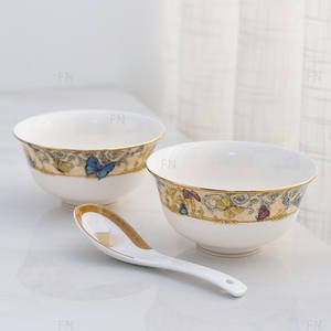 Factory Custom <b>Cheap</b> Factory Manufacturer Guangdong Shining Star Eco-Friendly Ceramic Bone China Salad Bowl 4.5 Inch for Hotel - Product Image 3