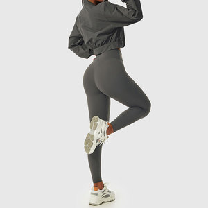 Chaqueta Deportiva Corta con Cierre para Mujer, Diseño ODM de Fábrica, Transpirable, Ligera, Sin Costuras, <span class=keywords><strong>Tallas</strong></span> <span class=keywords><strong>Grandes</strong></span>, Secado Rápido, Ecológica, para Gimnasio y Deportes - Product Image 5