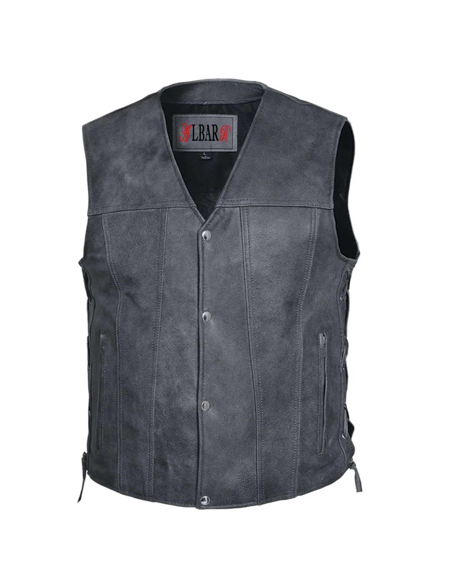 Genuine Leather Biker Motorcycle Vest, Motorbike Vest Made Thick Leather, Leather Motorbike Waistcoat