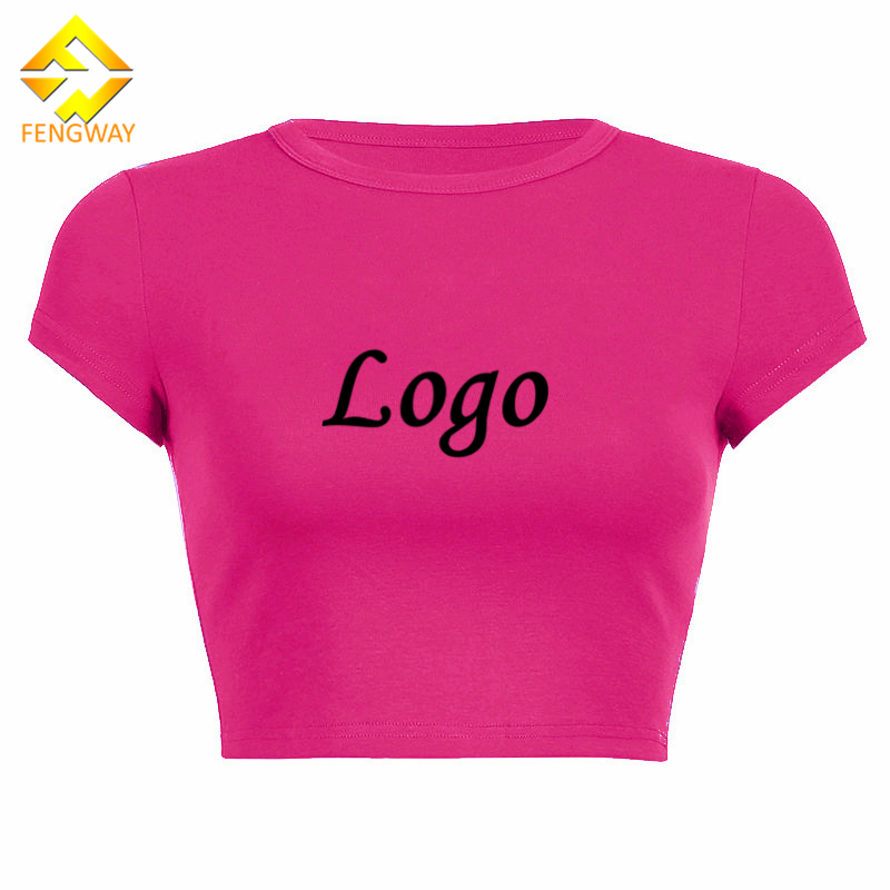 Женская летняя футболка с круглым вырезом и логотипом