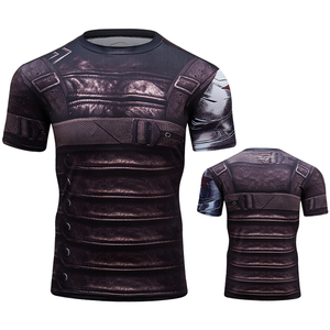 Impresión Digital Sublimación Anime 3D Película Personajes Camisetas para hombres Etiquetas privadas personalizadas Patrón de forro Rash Guard para hombres - Product Image 5