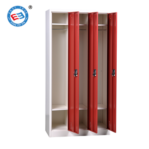 Armoire en acier à 3 portes avec miroir, design moderne, armoire en métal - Product Image 4